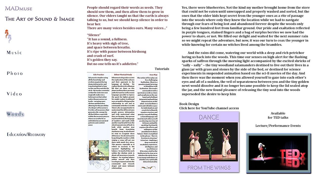 Words / spoken word portal — Michael Moses